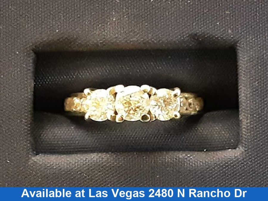 Ring - Engagement Set - White Gold 10k (.417) 2.3 Grams Size 3.5