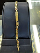 ID Bracelet - Tricolor Gold 14k (.585) 9.3 grams 7 inch