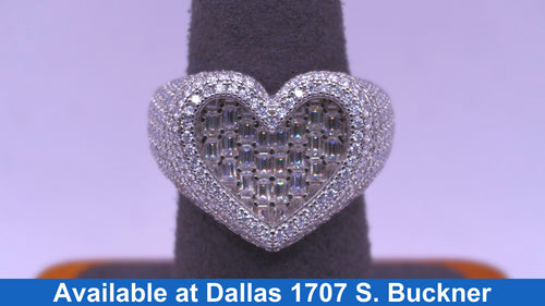 Heart Ring - Silver 14.2 Grams Size 9