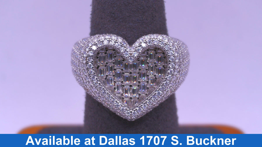 Heart Ring - Silver 14.2 Grams Size 9