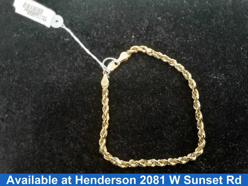 Rope Bracelet - Yellow Gold 14k (.585) 9.6 grams 10 inch