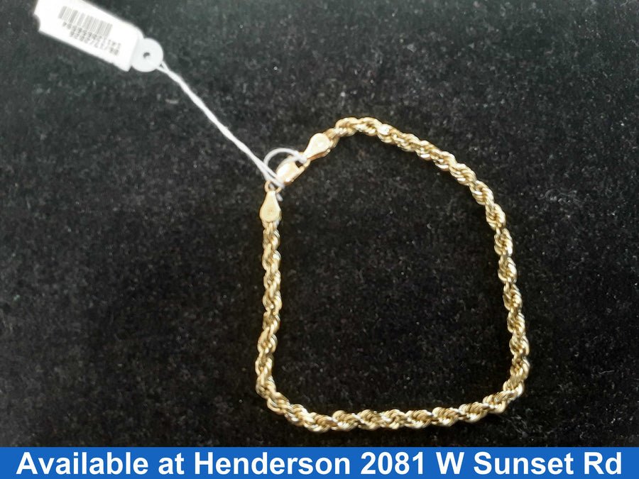 Rope Bracelet - Yellow Gold 14k (.585) 9.6 grams 10 inch