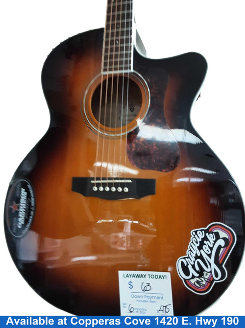 Guild F-250ce Deluxe Brown Acoustic / Electric Classic Guitar