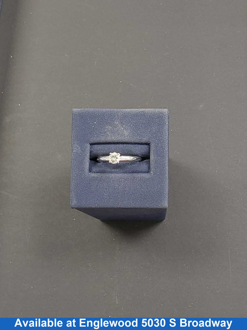 Women's Ring - Solitaire - White Gold 14k (.585) 2.1 grams Size 6