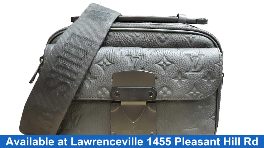 Louis Vuitton Taurillon S Lock Messenger Mono Black Purse / Handbag