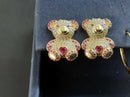 Earrings - Tricolor Gold 14k (.585) 4.6 grams