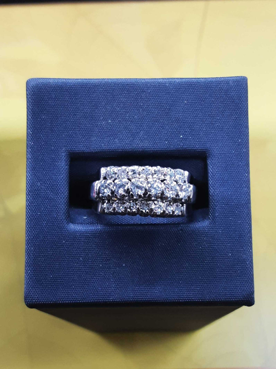 Ring - Wedding Band - White Gold 14k (.585) 4 grams Size 20