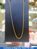 Rope Chain - Yellow Gold 14k (.585) 9.5 grams 18 inch