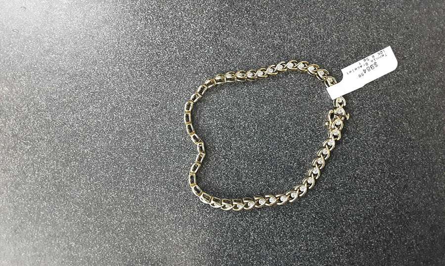 Tennis Bracelet - Yellow Gold 10k (.417) 8.5 grams 8 inch
