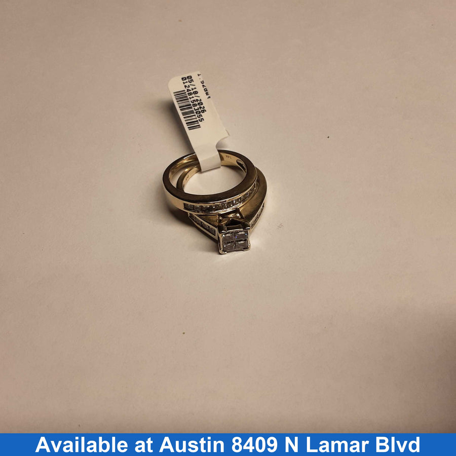 Ring - Engagement Set - White Gold 14k (.585) 8.4 grams Size 9