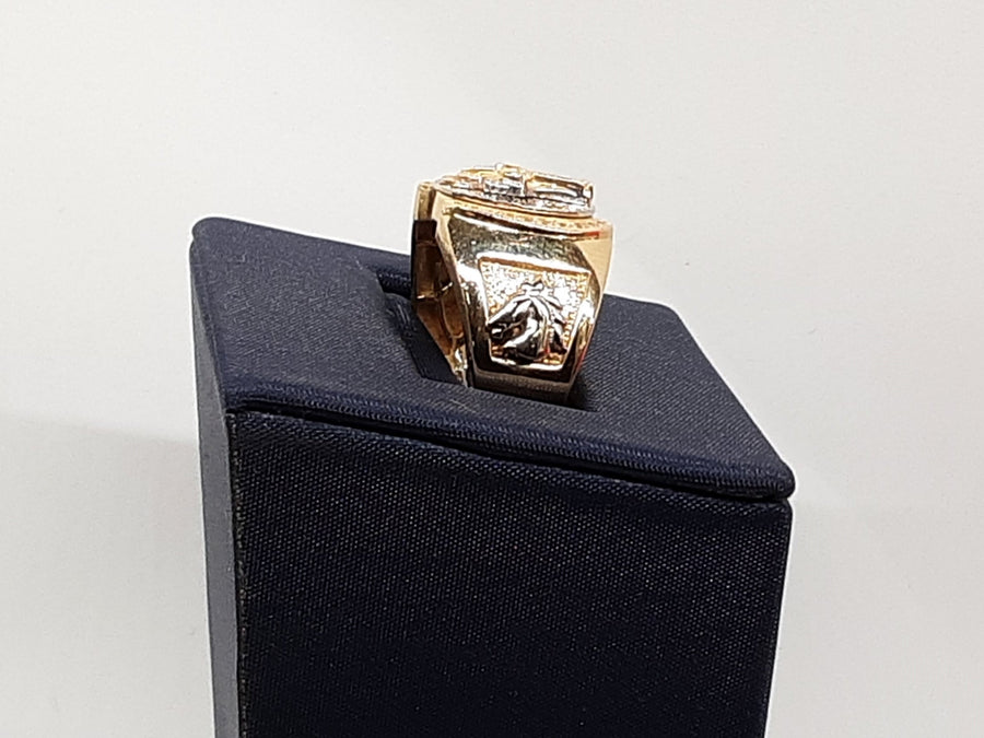 Men's Ring - Yellow Gold 14k (.585) 8.1 grams Size 8