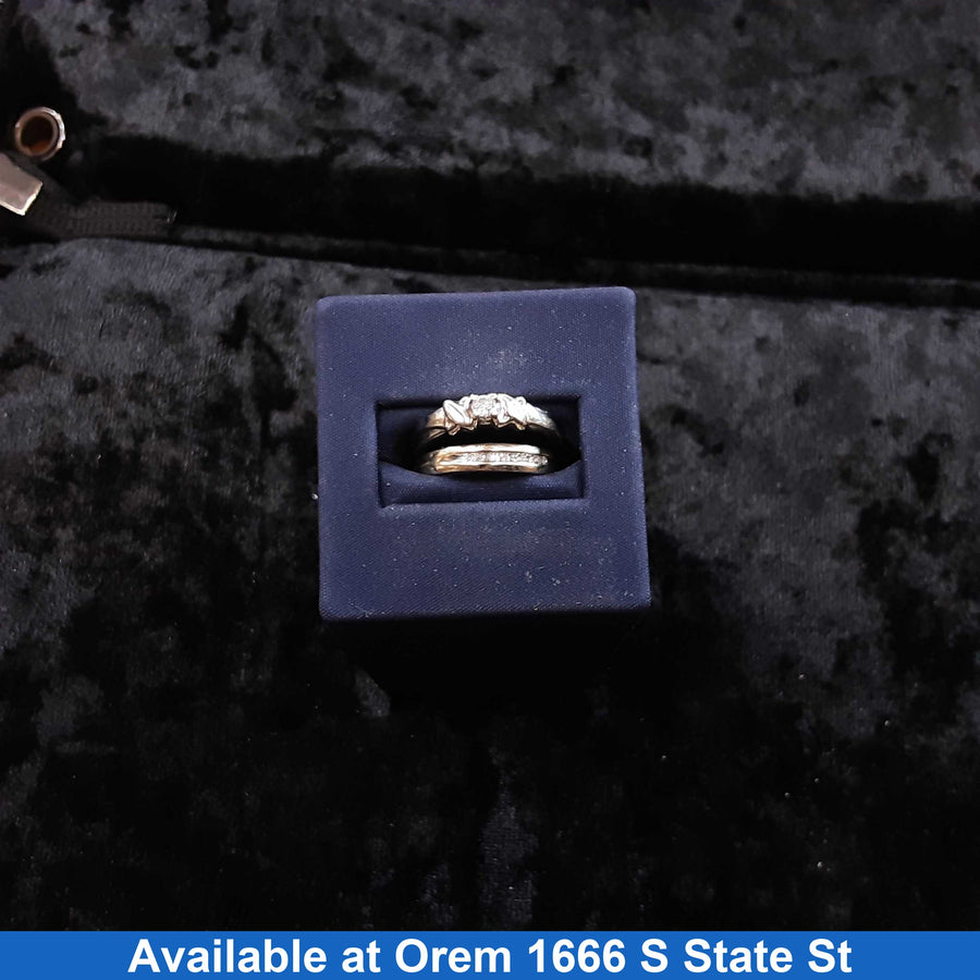 Ring - Engagement Set - White Gold 10k (.417) 2.8 grams Size 7