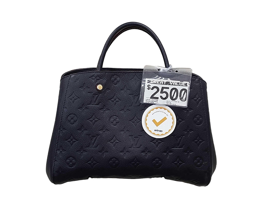 Louis Vuitton Louis Vuitton Montaigne Monogram 2way Blue Purse / Handbag