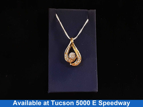 Diamond Pendant - Yellow Gold 14k (.585) 2.4 grams