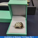 Men's Ring - White Gold 10k (.417) 4.9 grams Size 8