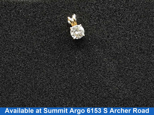 Diamond Pendant - Yellow Gold 14k (.585) 1.2 grams