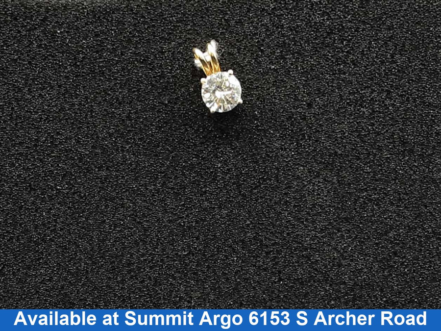 Diamond Pendant - Yellow Gold 14k (.585) 1.2 grams