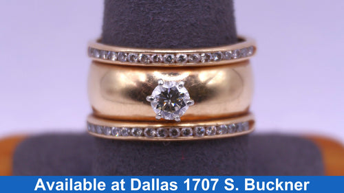 Women's Ring - Solitaire - Yellow Gold 14k (.585) 11.6 grams Size 20