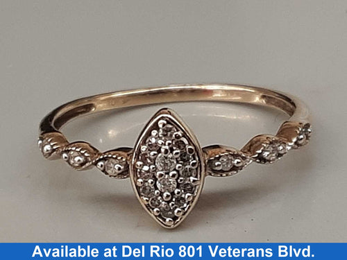Women's Ring - Yellow Gold 10k (.417) 1.2 grams Size 7.5