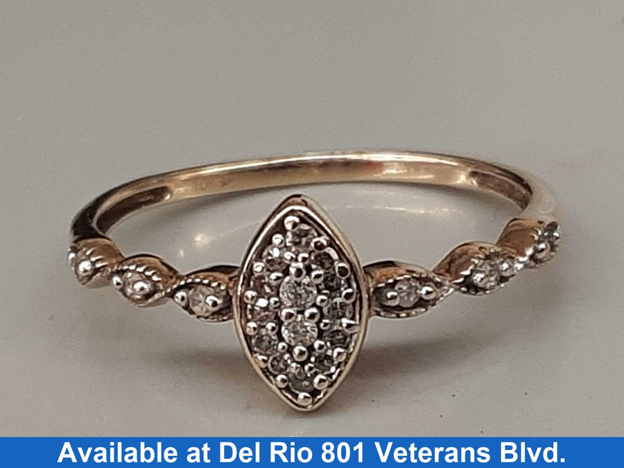 Women's Ring - Yellow Gold 10k (.417) 1.2 grams Size 7.5
