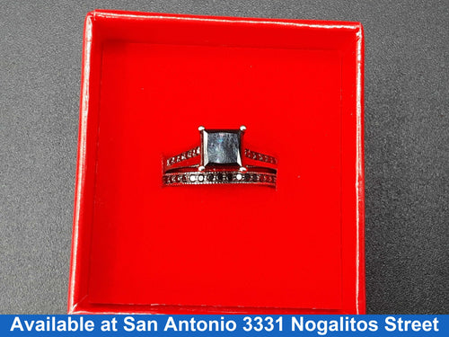 Ring - Engagement Set - White Gold 14k (.585) 6.1 grams Size 8.5