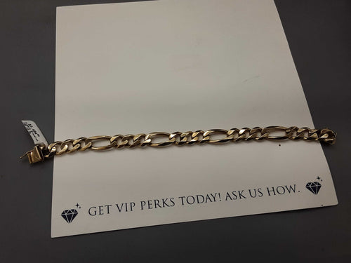 Figaro Bracelet - Yellow Gold 10k (.417) 33.3 grams 10 inch