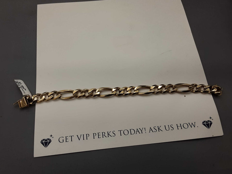 Figaro Bracelet - Yellow Gold 10k (.417) 33.3 grams 10 inch