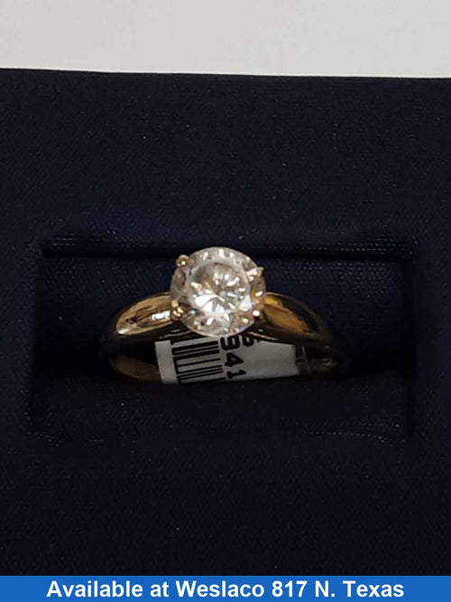 Women's Ring - Solitaire - Yellow Gold 10k (.417) 1.8 grams Size 5