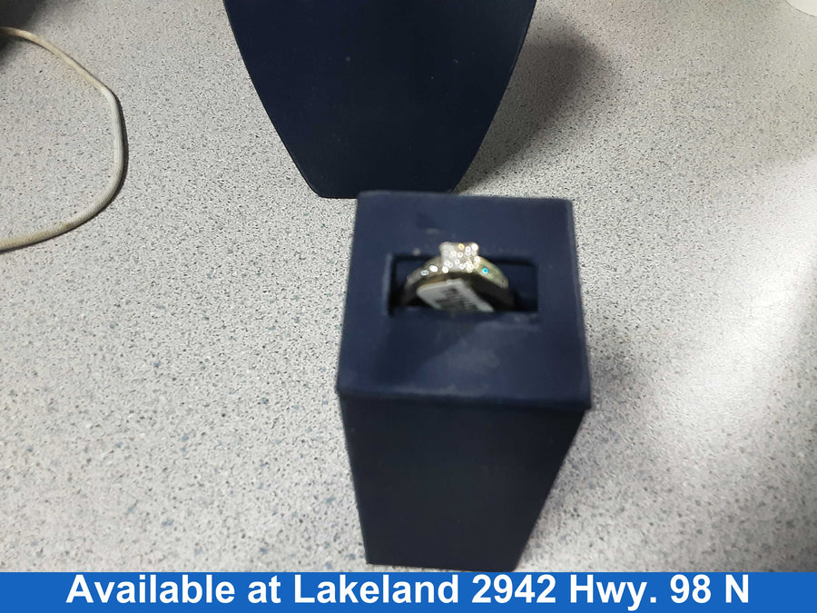 Women's Ring - Solitaire - White Gold 14k (.585) 5 grams Size 20