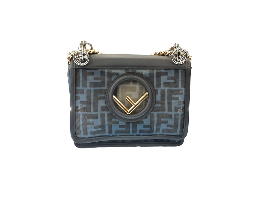 Fendi Mesh Kan Blue Purse / Handbag