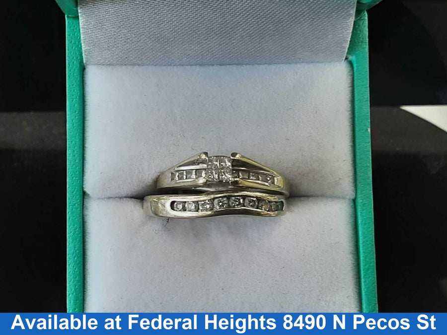 Ring - Engagement Set - White Gold 14k (.585) 6.24 grams Size 8