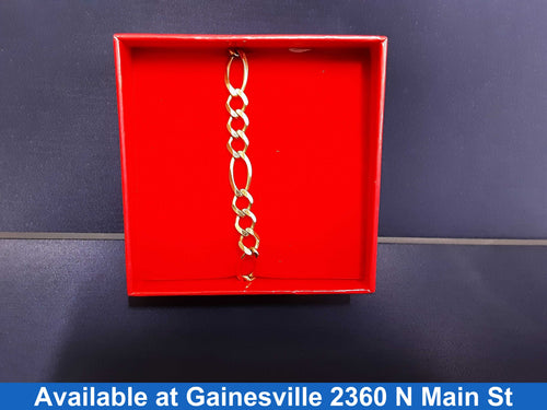 Figaro Bracelet - Yellow Gold 10k (.417) 13.6 grams 8 inch