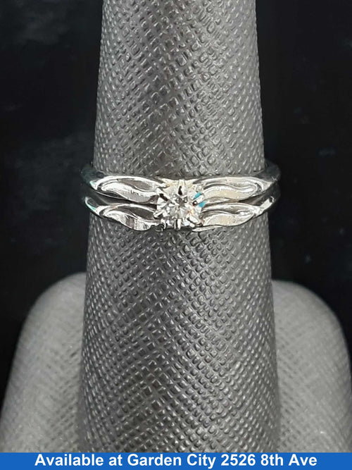Women's Ring - Solitaire - White Gold 14k (.585) 3.6 grams Size 8