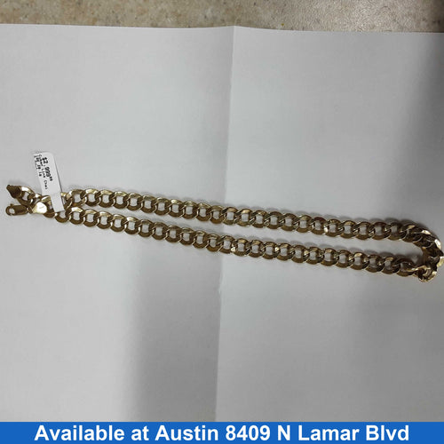 Cuban Link Chain - Yellow Gold 10k (.417) 28.1 grams 24 inch