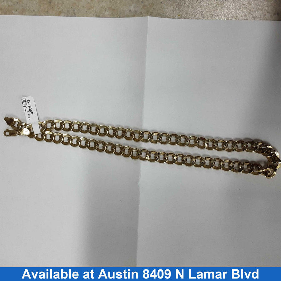 Cuban Link Chain - Yellow Gold 10k (.417) 28.1 grams 24 inch
