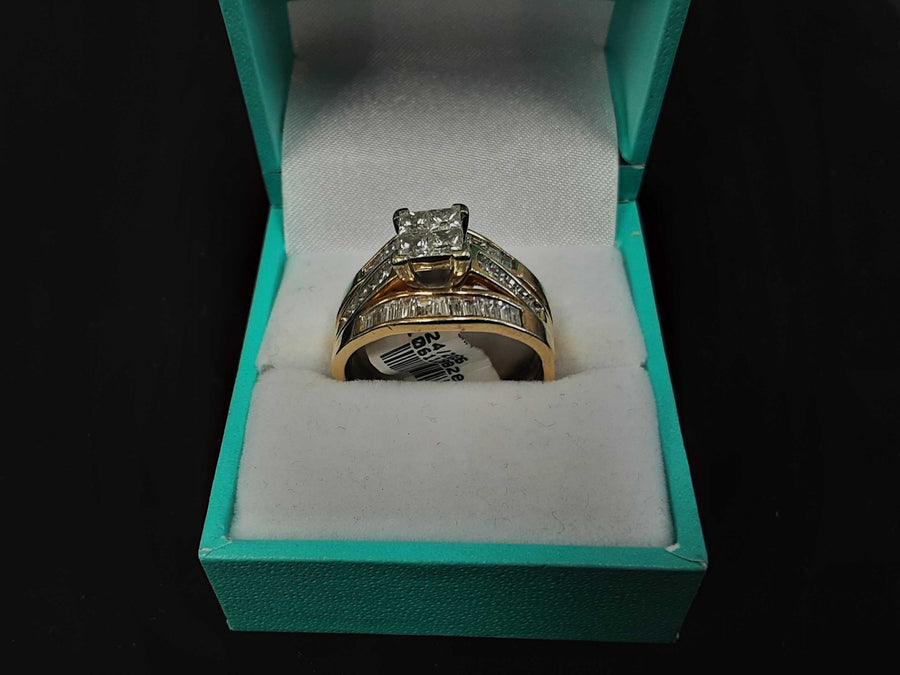 Ring - Wedding Set - Yellow Gold 14k (.585) 8.8 grams Size 8