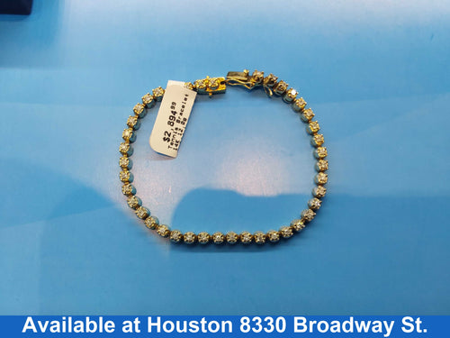 Tennis Bracelet - Yellow Gold 14k (.585) 12 grams 8 inch