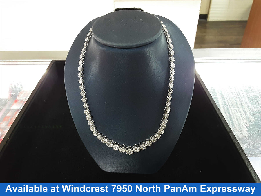 Herringbone Chain - White Gold 14k (.585) 21.6 grams 16 inch