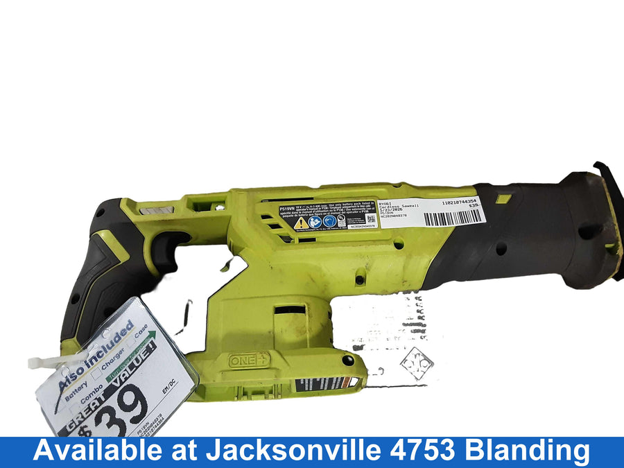 Ryobi P519vn Green Cordless Reciprocating Saw