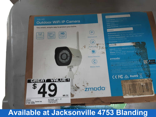 Zmodo Outdoor Wifi Ip Camera White Security Camera Only