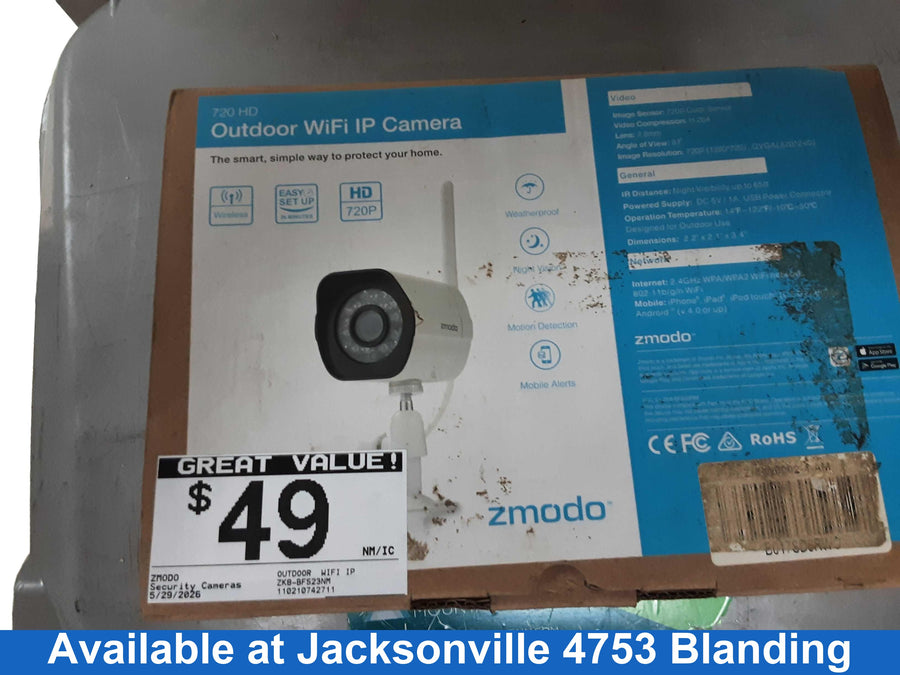 Zmodo Outdoor Wifi Ip Camera White Security Camera Only