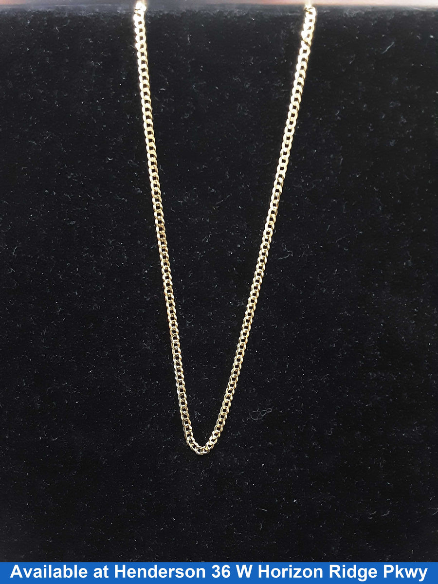 Cuban Link Chain - Yellow Gold 14k (.585) 3.8 grams 18 inch