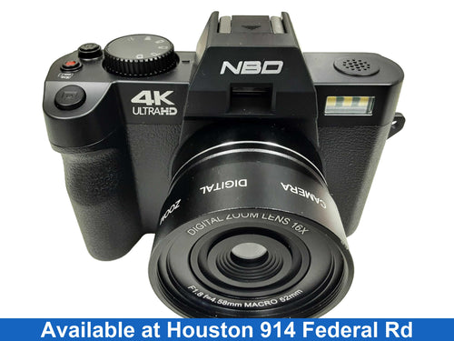 Nbd 4k Ultra Hd 48mp All-in-one Vlogging Camera Black Digital SLR Camera