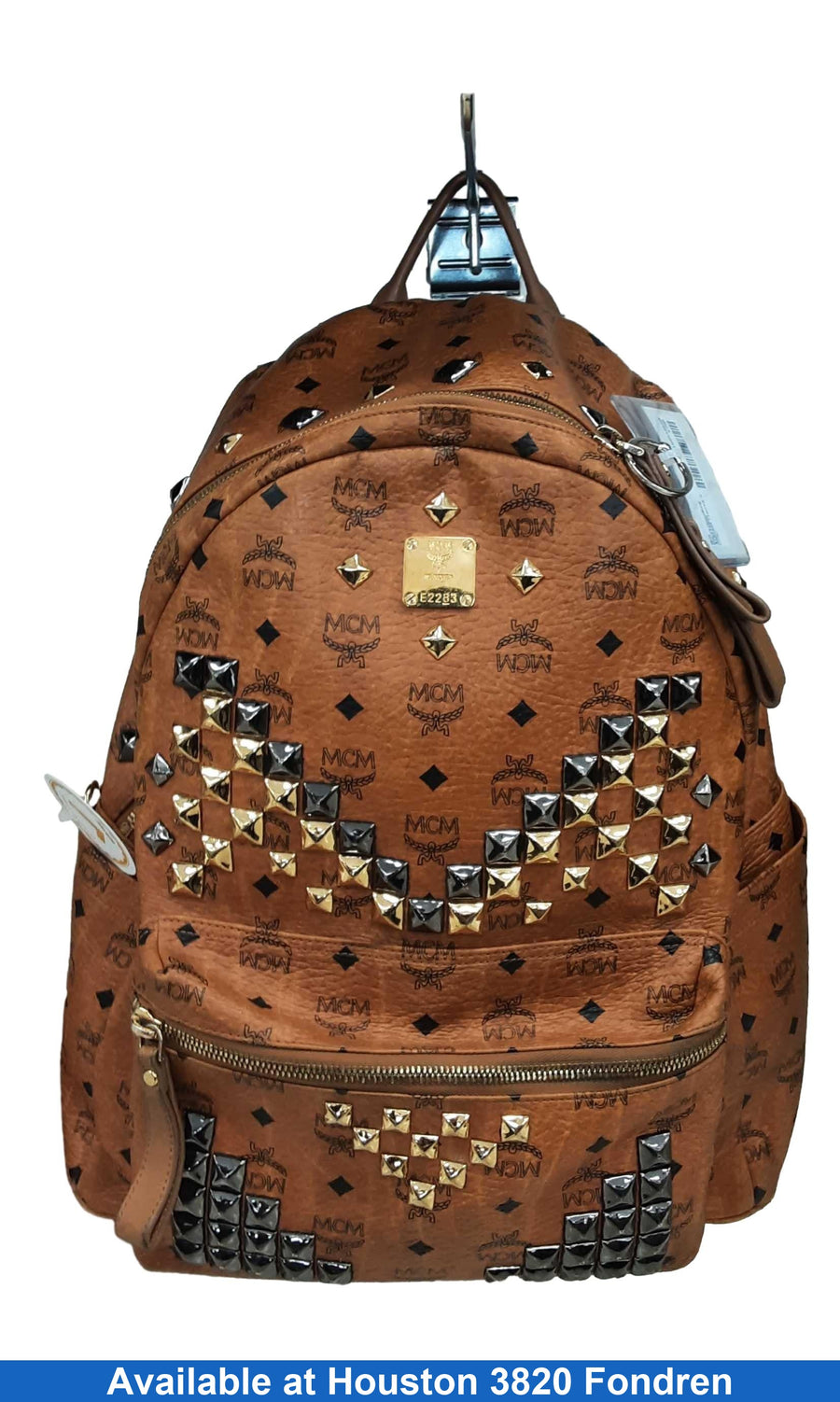 Mcm Monogram Leather Backpack Brown Purse / Handbag