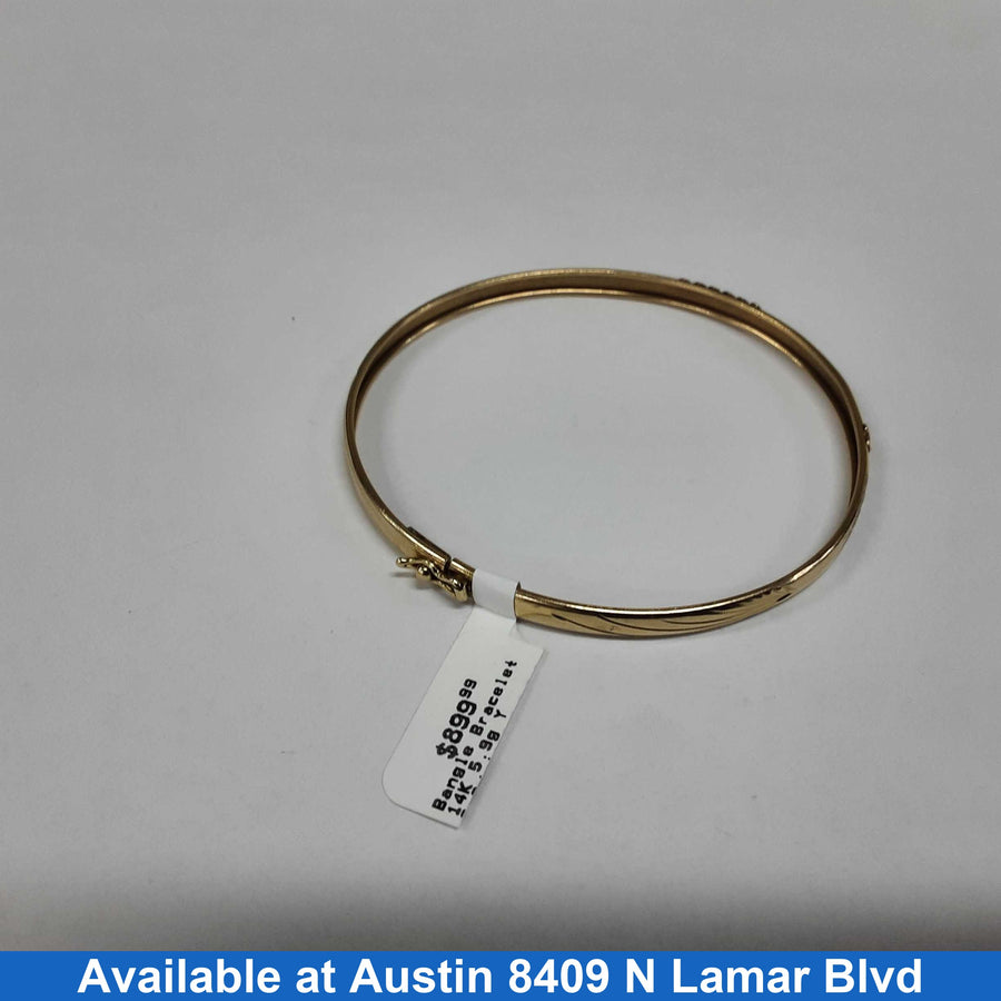 Bangle Bracelet - Yellow Gold 14k (.585) 5.9 grams 5 inch