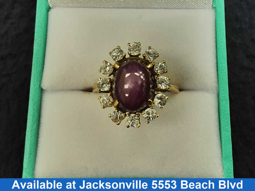 Women's Ring - Yellow Gold 18k (.750) 7.4 grams Size 7.5