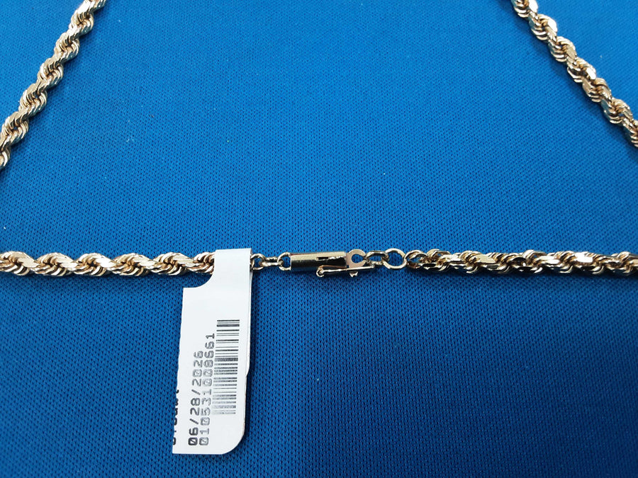Rope Chain - Yellow Gold 10k (.417) 21.8 grams 24 inch
