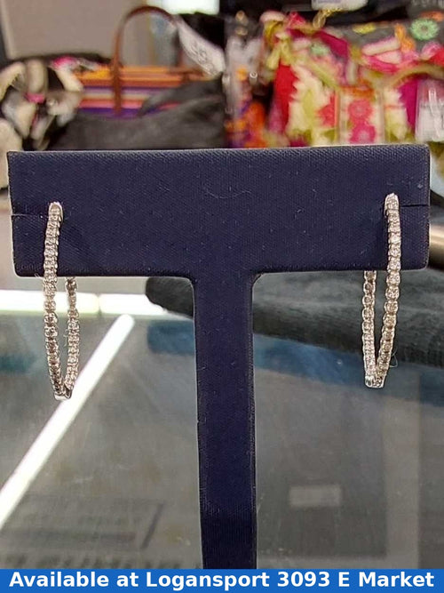 Bangle Earrings - White Gold 10k (.417) 4.1 grams