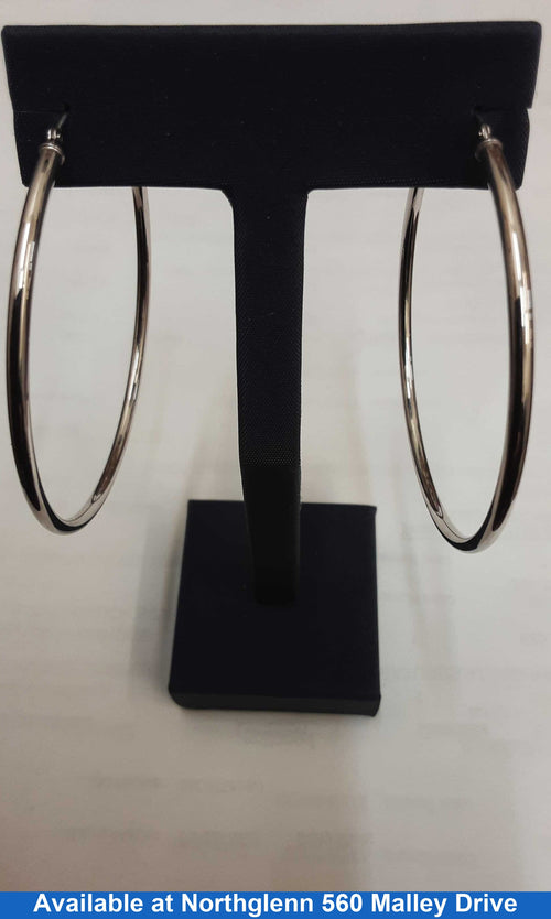 Hoop Earrings - White Gold 14k (.585) 2.9 grams