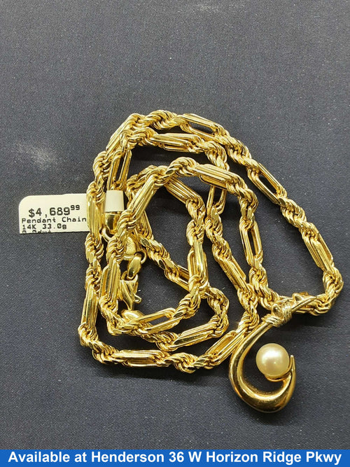 Chain - Yellow Gold 14k (.585) 33 grams 22 inch